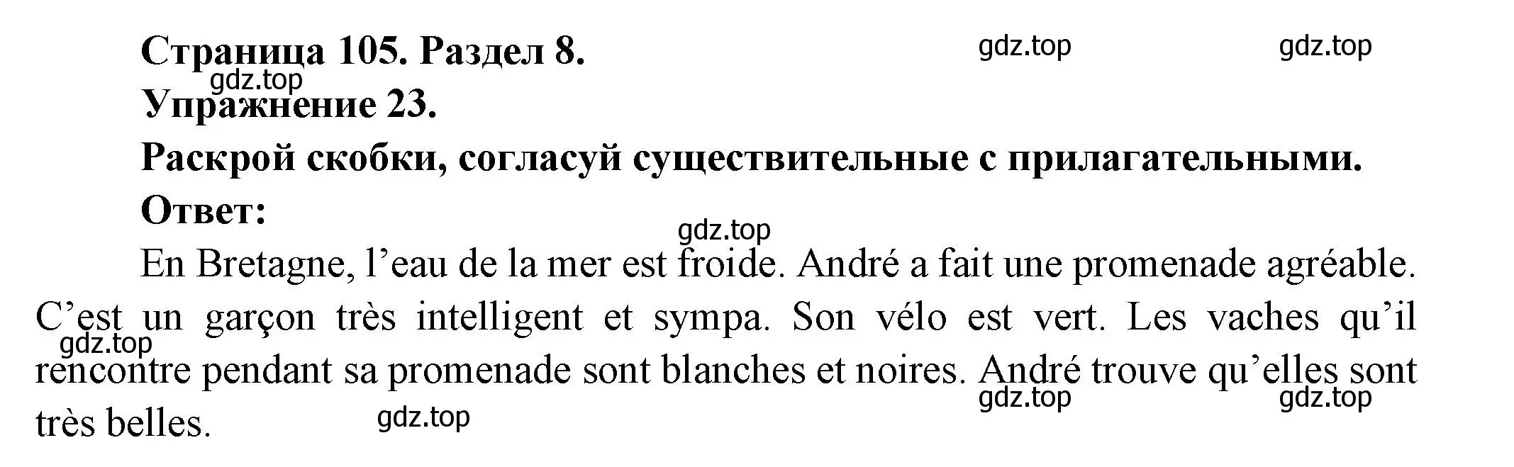 Решение номер 23 (страница 105) гдз по французскому языку 5 класс Береговская, Белосельская, учебник 2 часть