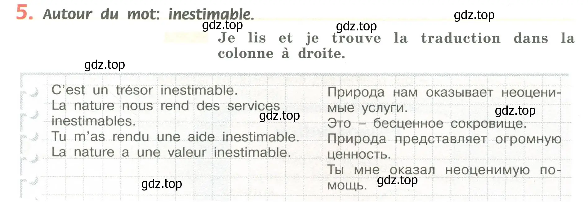 Условие номер 5 (страница 175) гдз по французскому языку 6 класс Кулигина, Щепилова, учебник