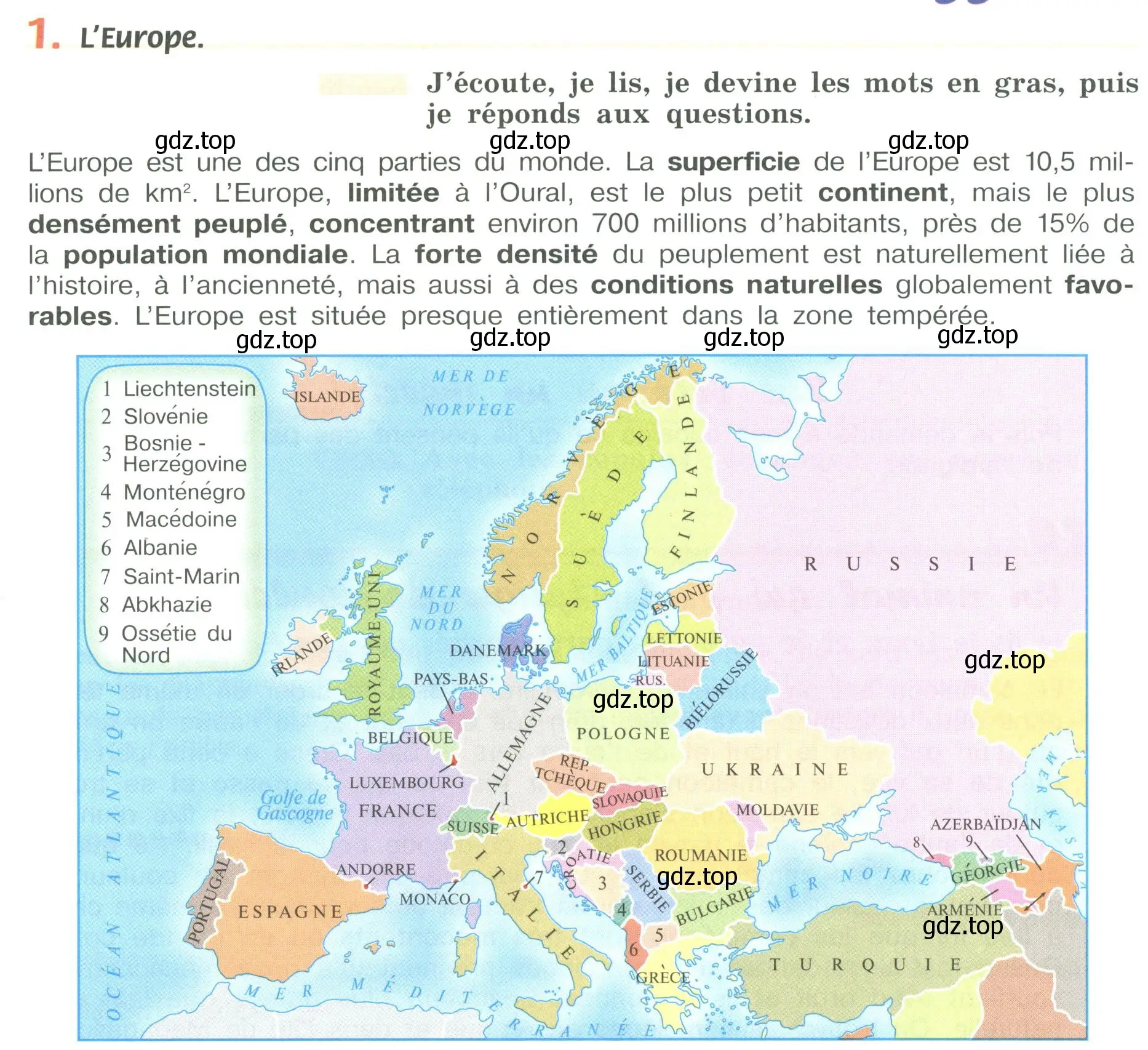 Условие номер 1 (страница 188) гдз по французскому языку 6 класс Кулигина, Щепилова, учебник