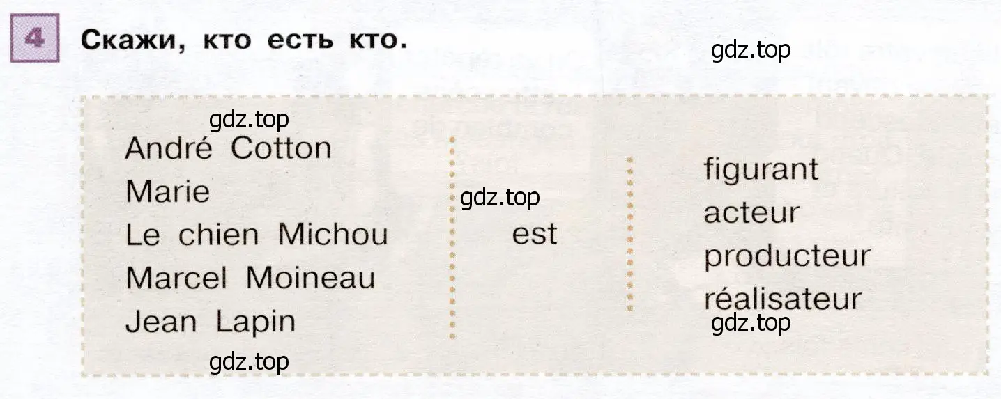 Условие номер 4 (страница 84) гдз по французскому языку 6 класс Селиванова, Шашурина, учебник 2 часть