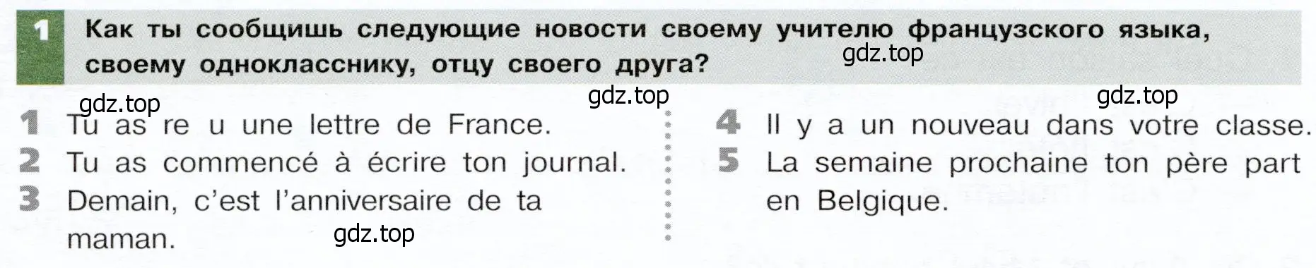 Условие номер 1 (страница 106) гдз по французскому языку 6 класс Селиванова, Шашурина, учебник 2 часть