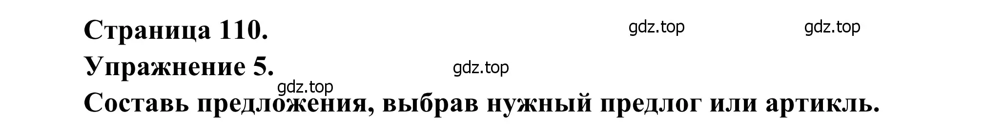 Решение номер 5 (страница 110) гдз по французскому языку 6 класс Селиванова, Шашурина, учебник 1 часть