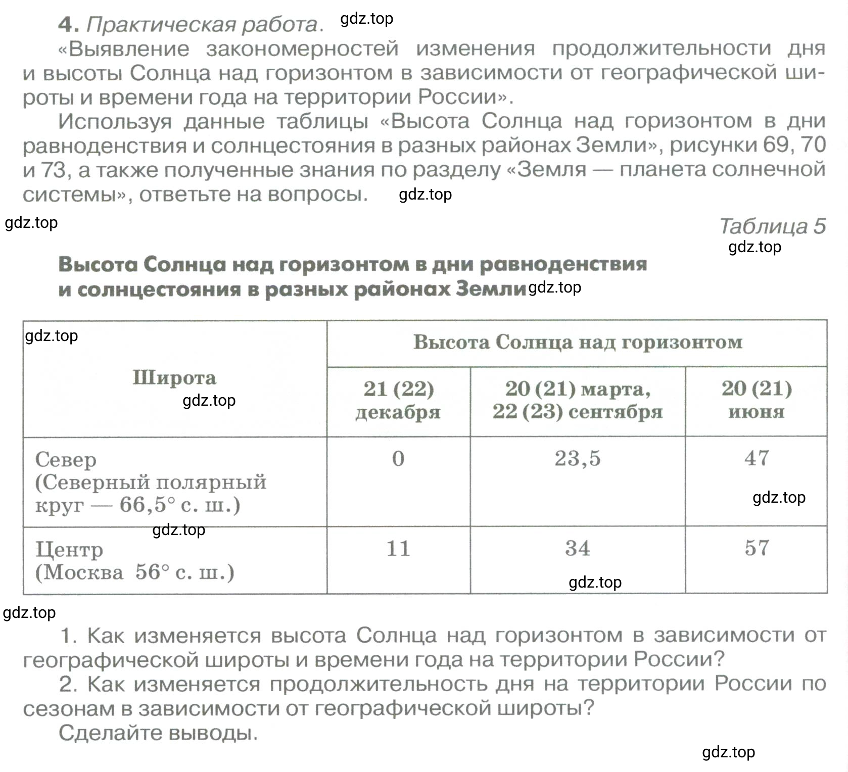 Условие номер 4 (страница 114) гдз по географии 5-6 класс Климанова, Климанов, учебник