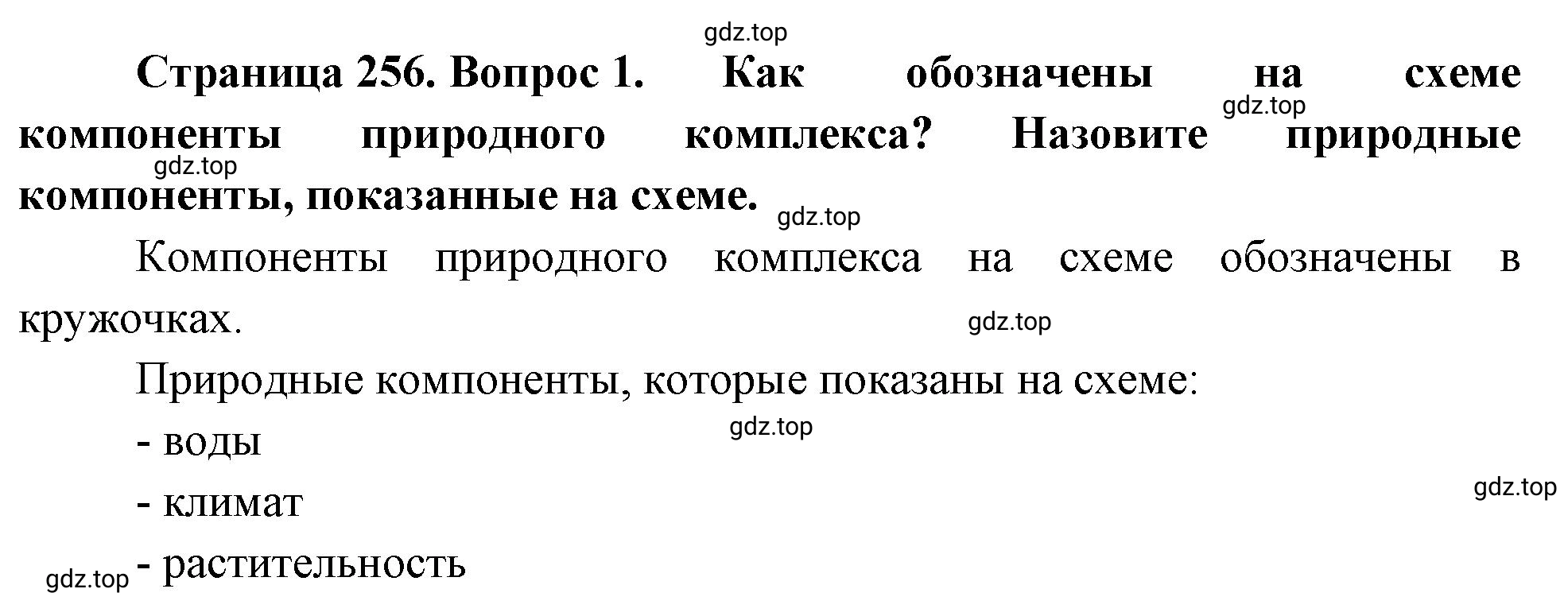 Решение номер 1 (страница 256) гдз по географии 5-6 класс Климанова, Климанов, учебник