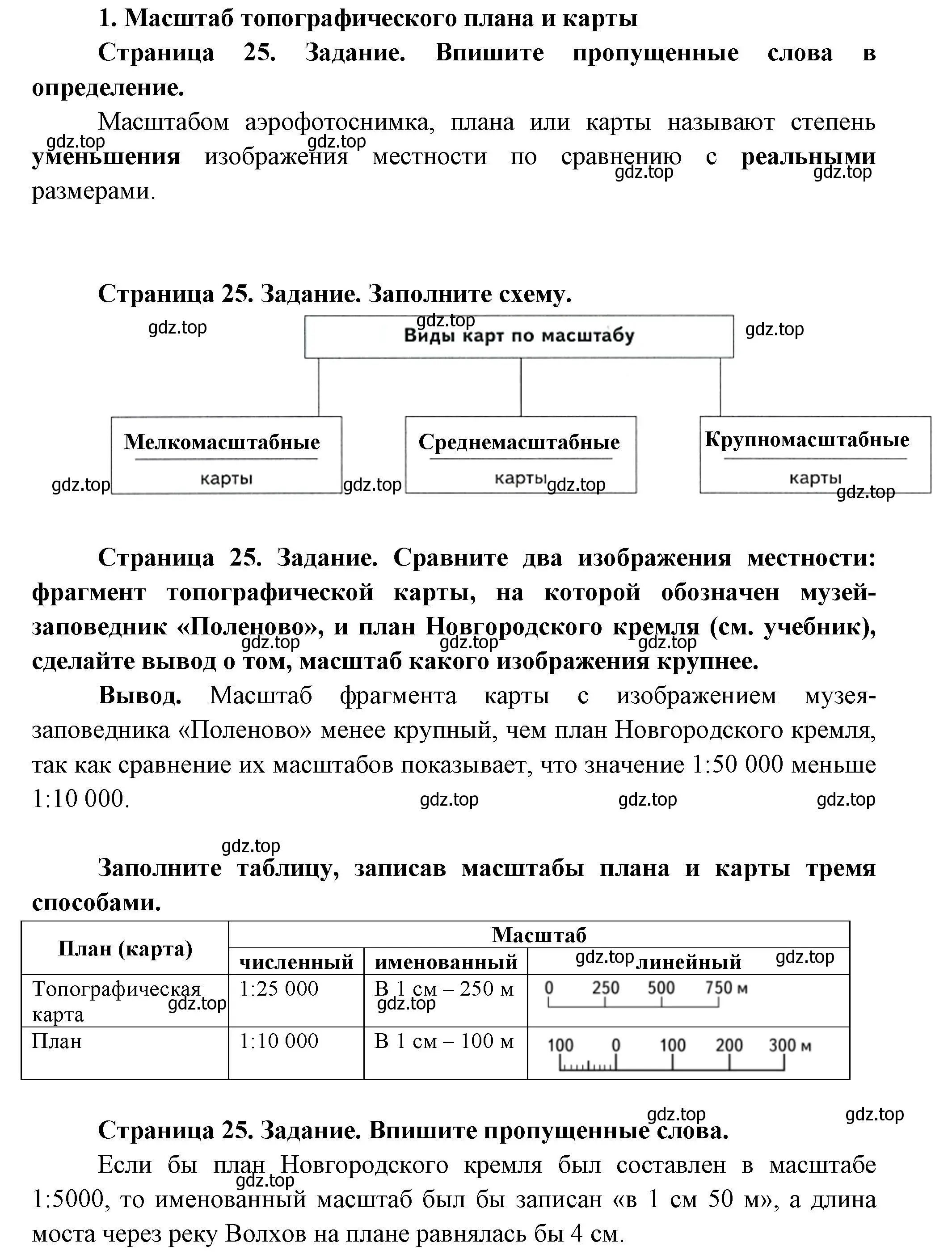 Решение номер 1 (страница 25) гдз по географии 5 класс Летягин, дневник географа-следопыта