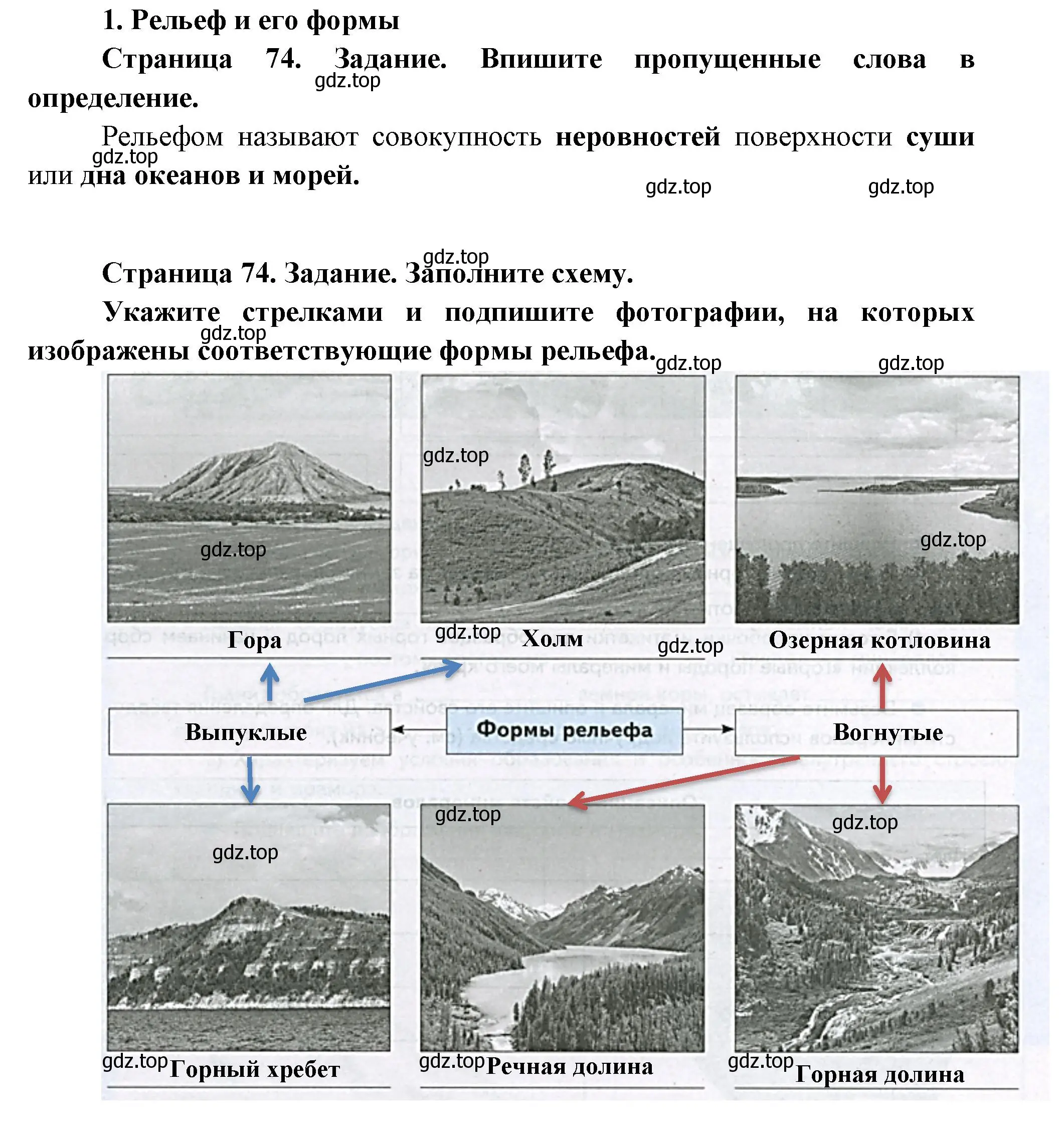 Решение номер 1 (страница 74) гдз по географии 5 класс Летягин, дневник географа-следопыта