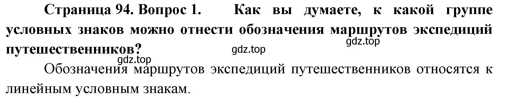 Решение номер 1 (страница 94) гдз по географии 5 класс Летягин, учебник