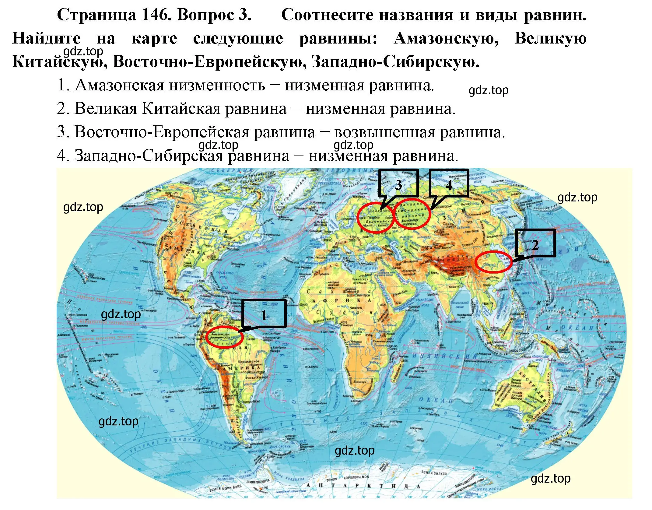 Решение номер 3 (страница 146) гдз по географии 5 класс Летягин, учебник