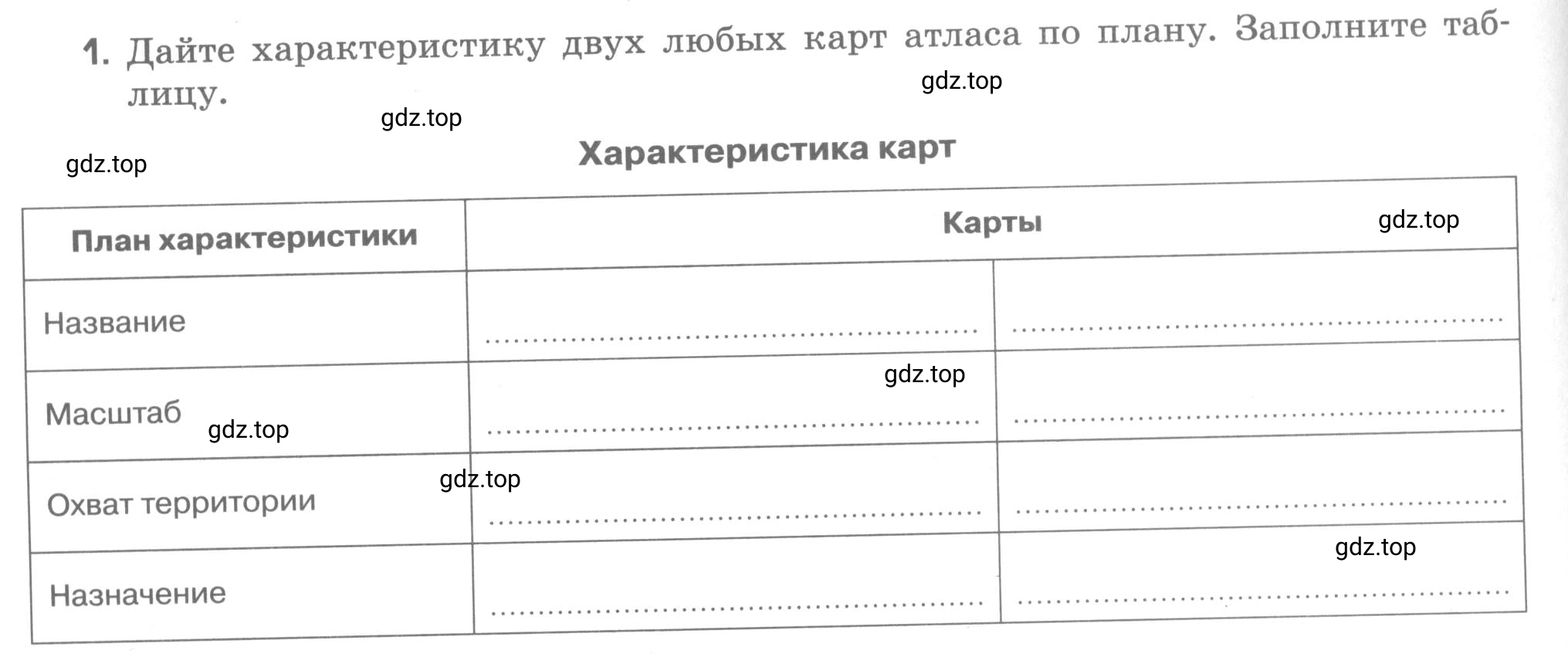 Условие номер 1 (страница 28) гдз по географии 5 класс Румянцев, Ким, рабочая тетрадь