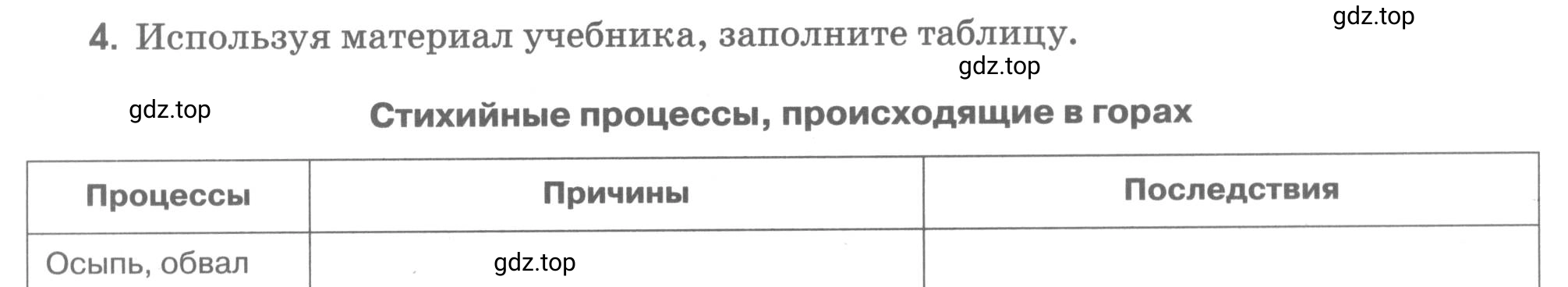 Условие номер 4 (страница 66) гдз по географии 5 класс Румянцев, Ким, рабочая тетрадь