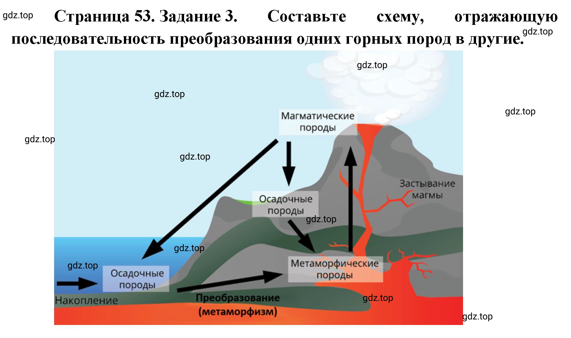 Решение номер 3 (страница 53) гдз по географии 5 класс Румянцев, Ким, рабочая тетрадь