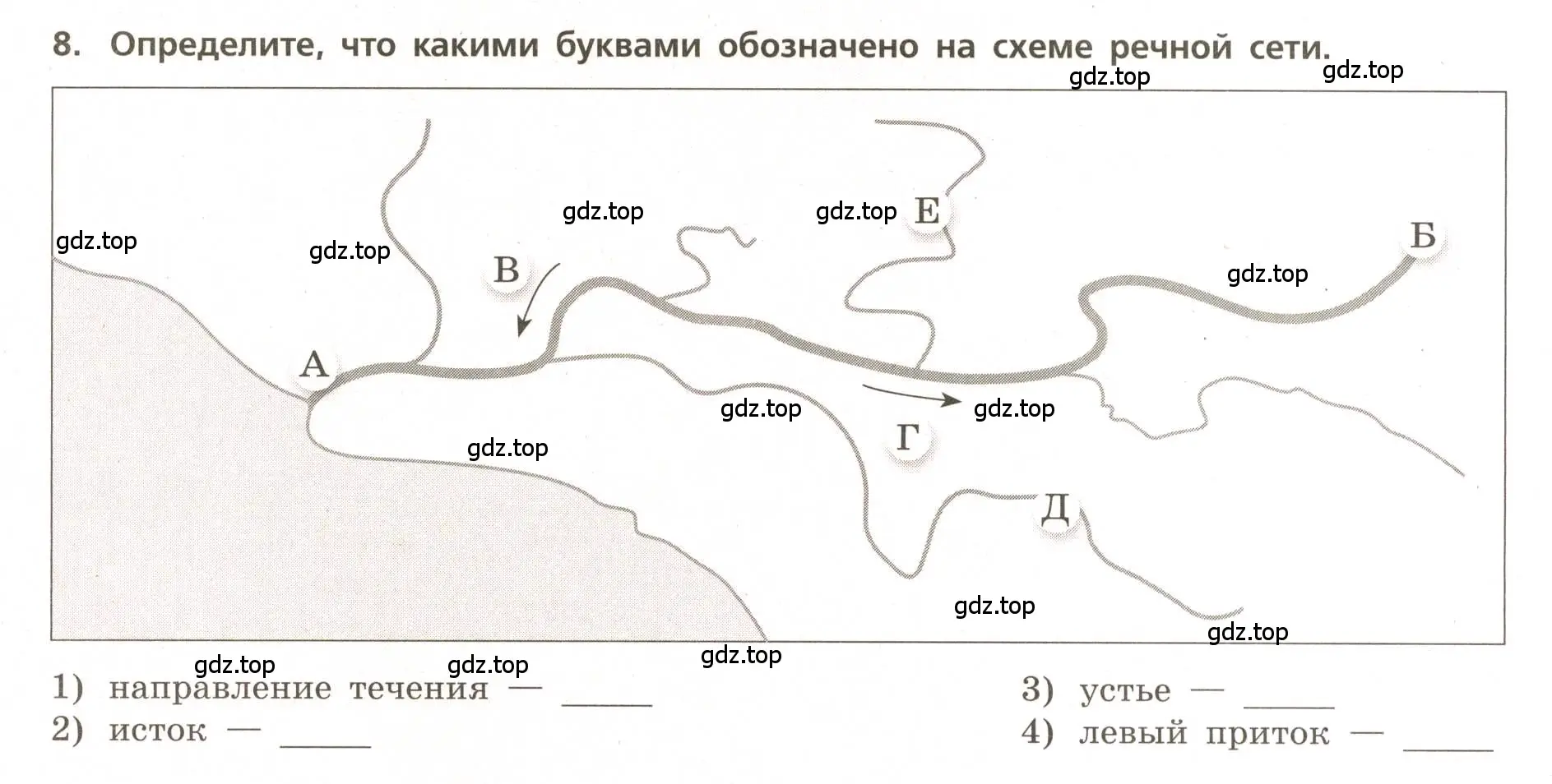 Условие номер 8 (страница 34) гдз по географии 5-6 класс Бондарева, Шидловский, проверочные работы