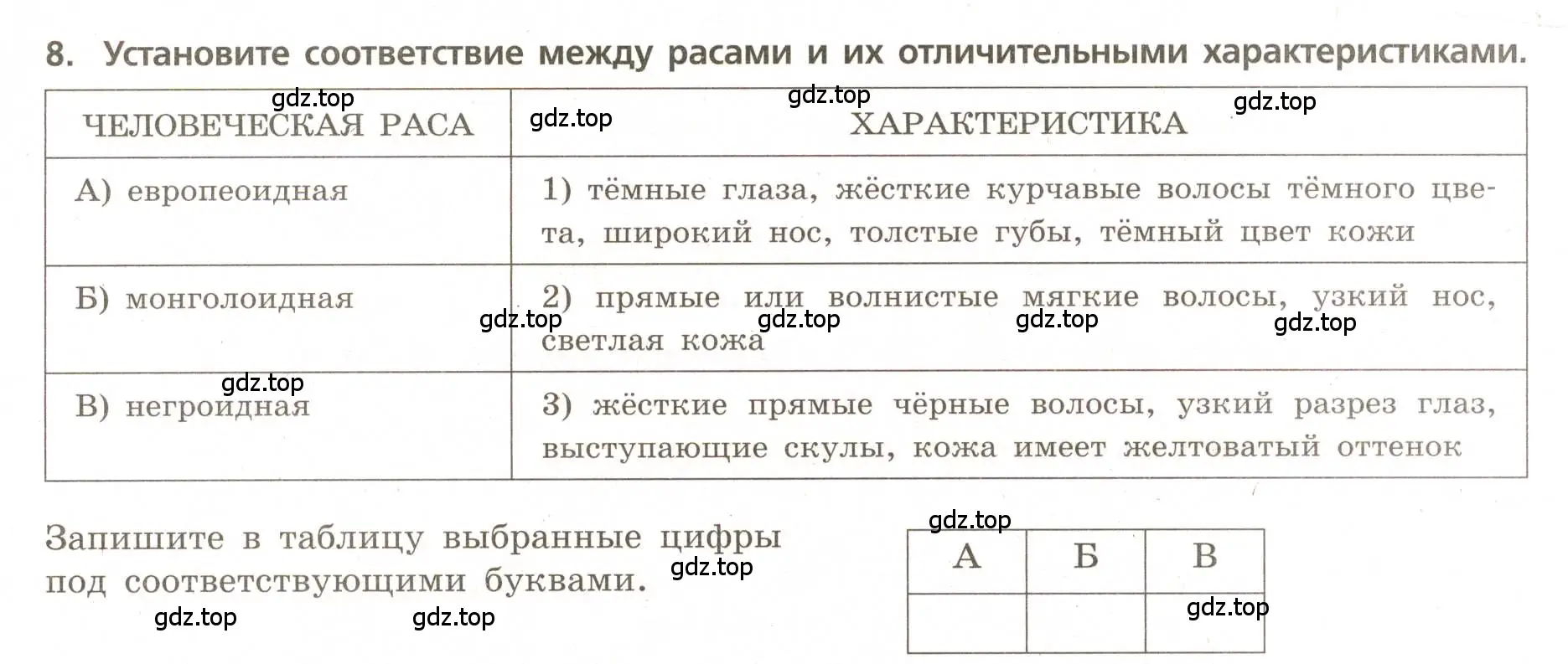 Условие номер 8 (страница 47) гдз по географии 5-6 класс Бондарева, Шидловский, проверочные работы