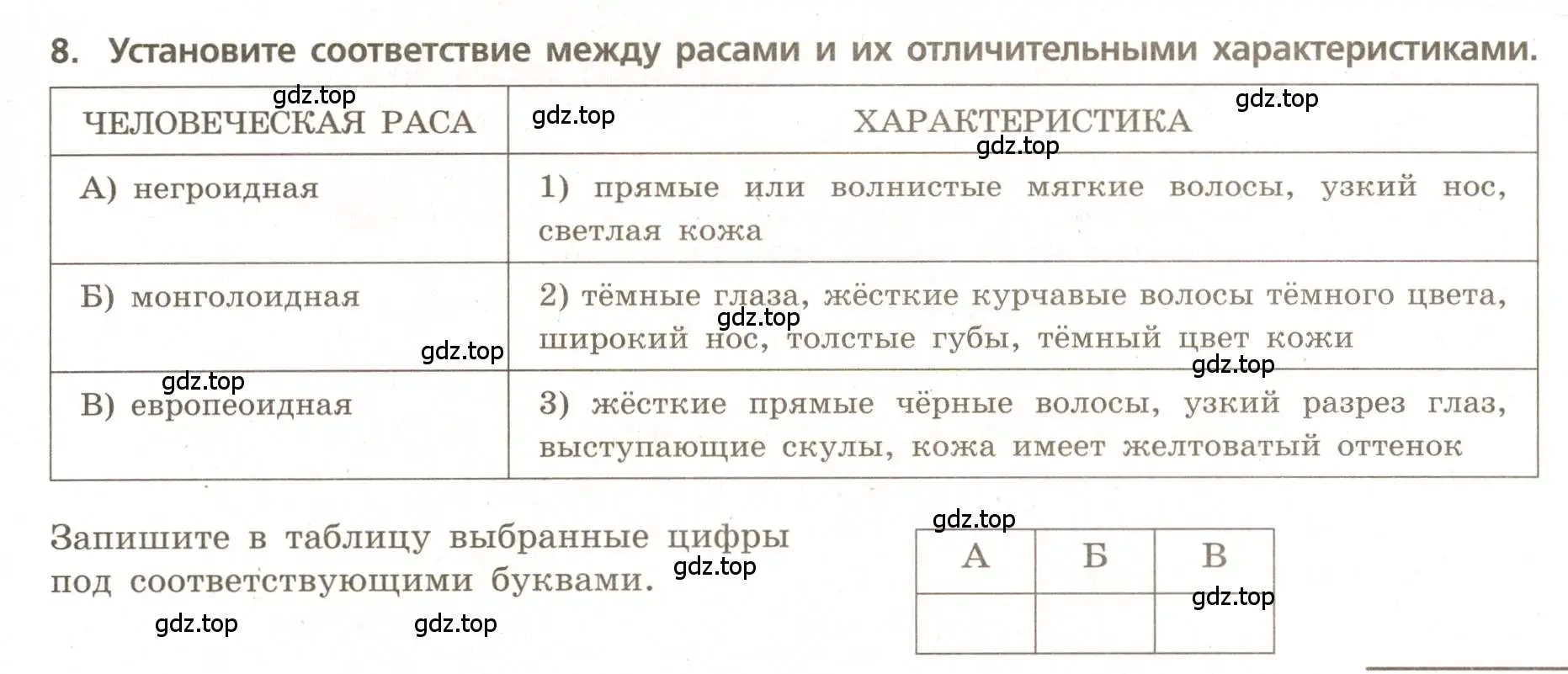 Условие номер 8 (страница 49) гдз по географии 5-6 класс Бондарева, Шидловский, проверочные работы