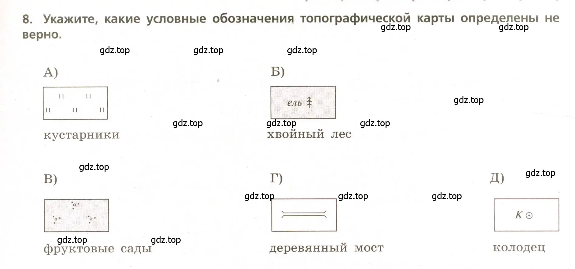 Условие номер 8 (страница 55) гдз по географии 5-6 класс Бондарева, Шидловский, проверочные работы