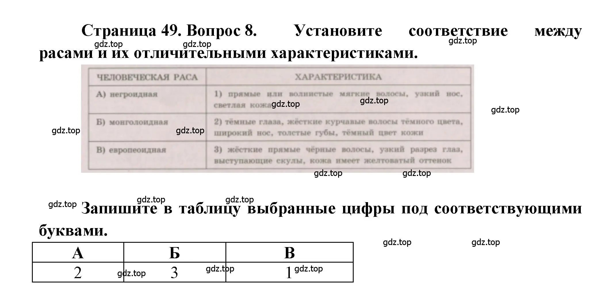 Решение номер 8 (страница 49) гдз по географии 5-6 класс Бондарева, Шидловский, проверочные работы