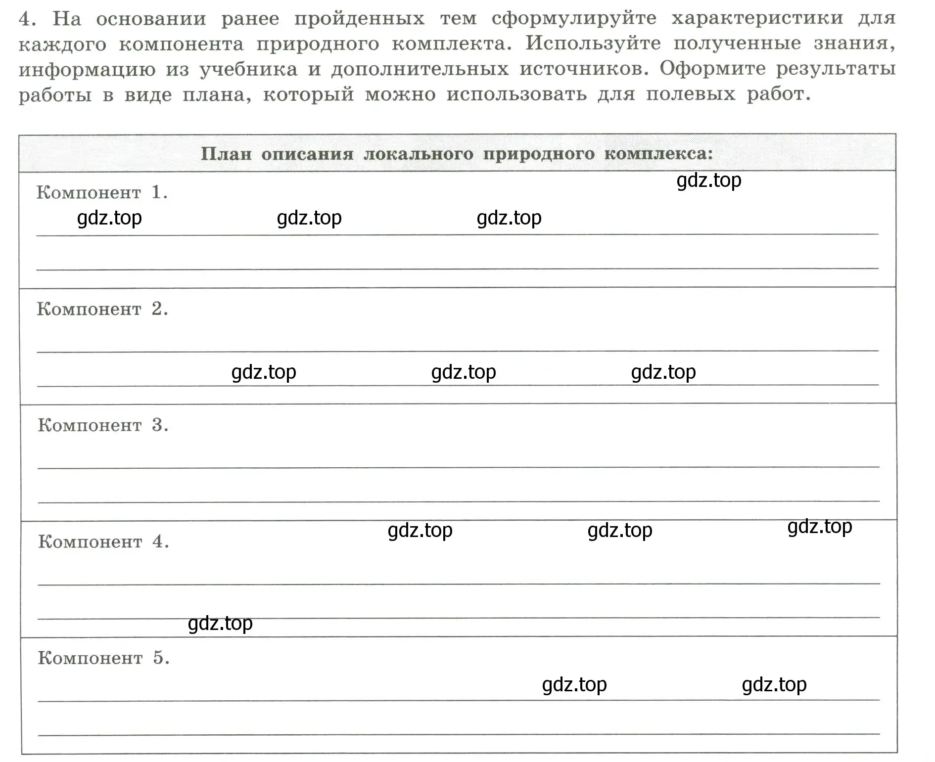 Условие номер 4 (страница 31) гдз по географии 5 класс Дубинина, практические работы