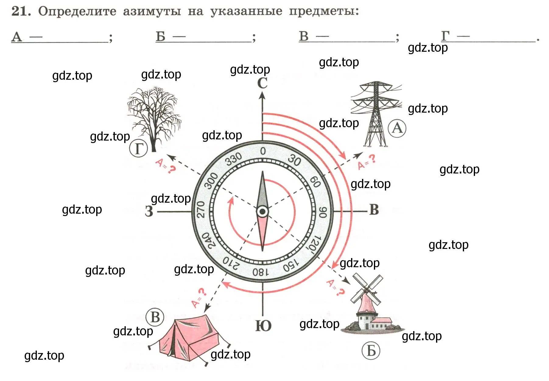 Условие номер 21 (страница 22) гдз по географии 5-6 класс Николина, мой тренажёр