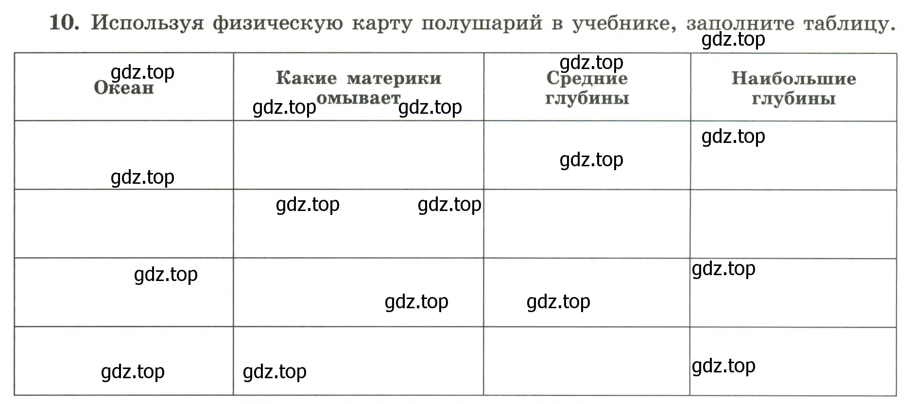 Условие номер 10 (страница 46) гдз по географии 5-6 класс Николина, мой тренажёр