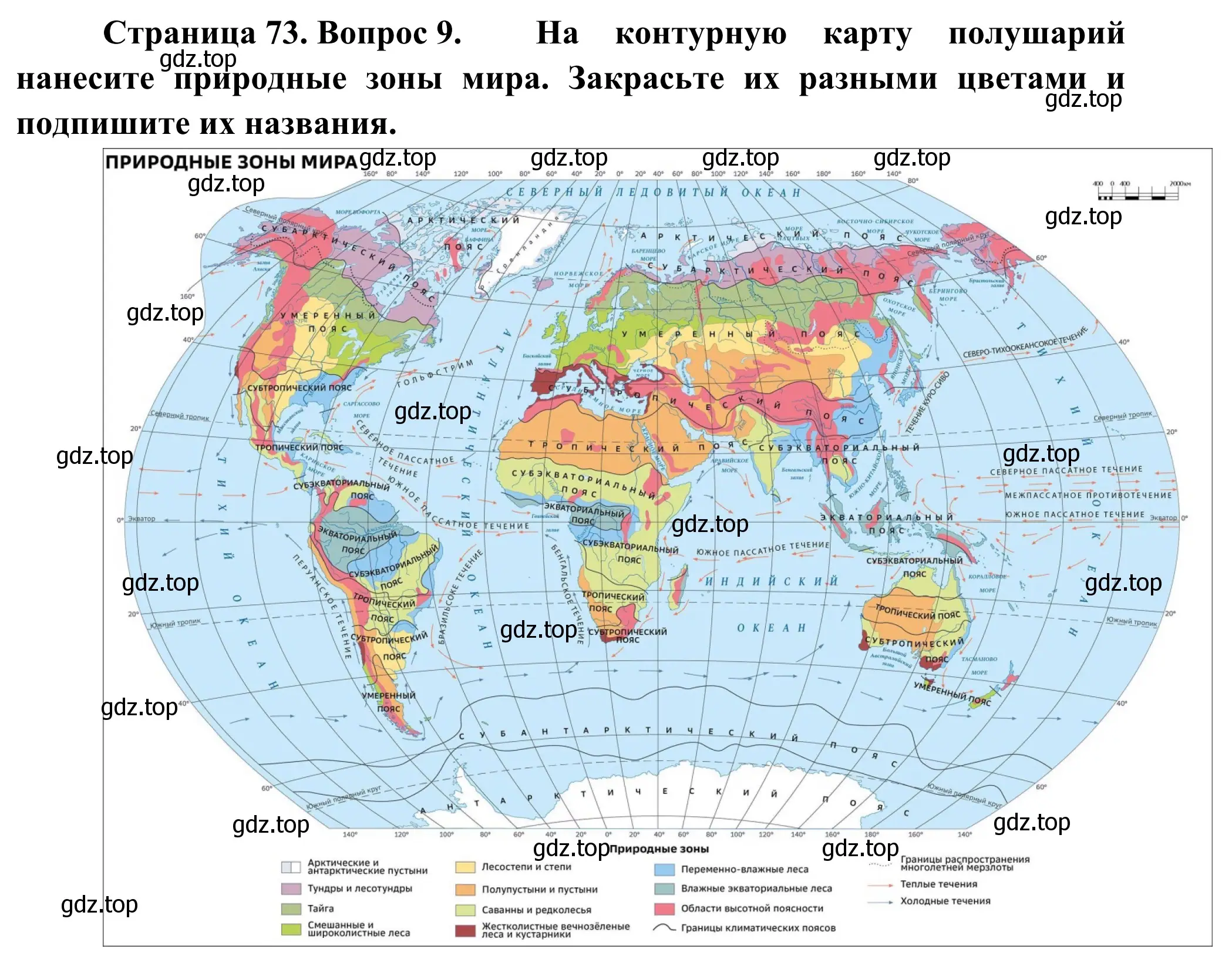 Решение номер 9 (страница 73) гдз по географии 5-6 класс Николина, мой тренажёр