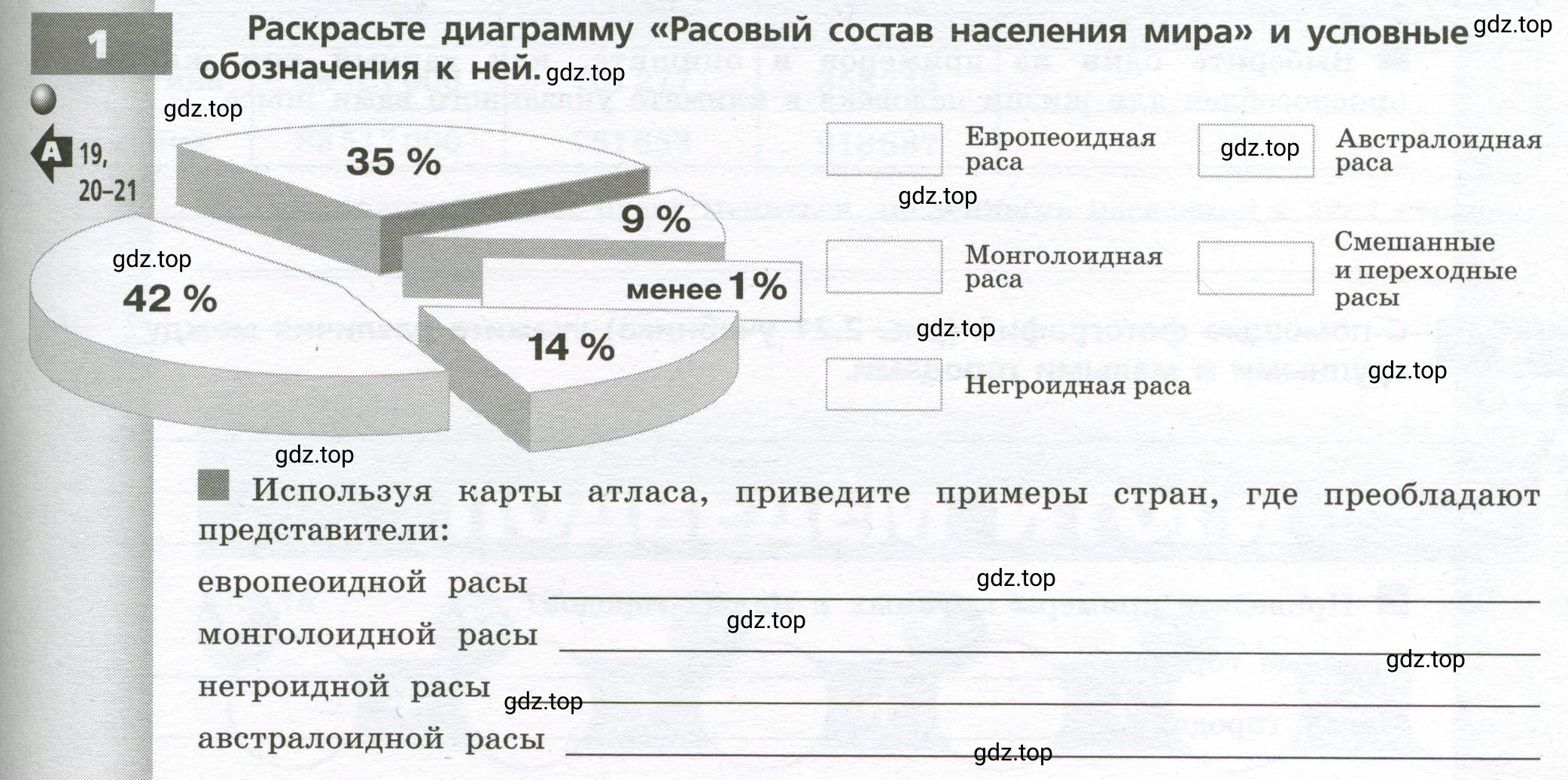 Условие номер 1 (страница 27) гдз по географии 7 класс Мишняева, Котляр, тетрадь-тренажёр