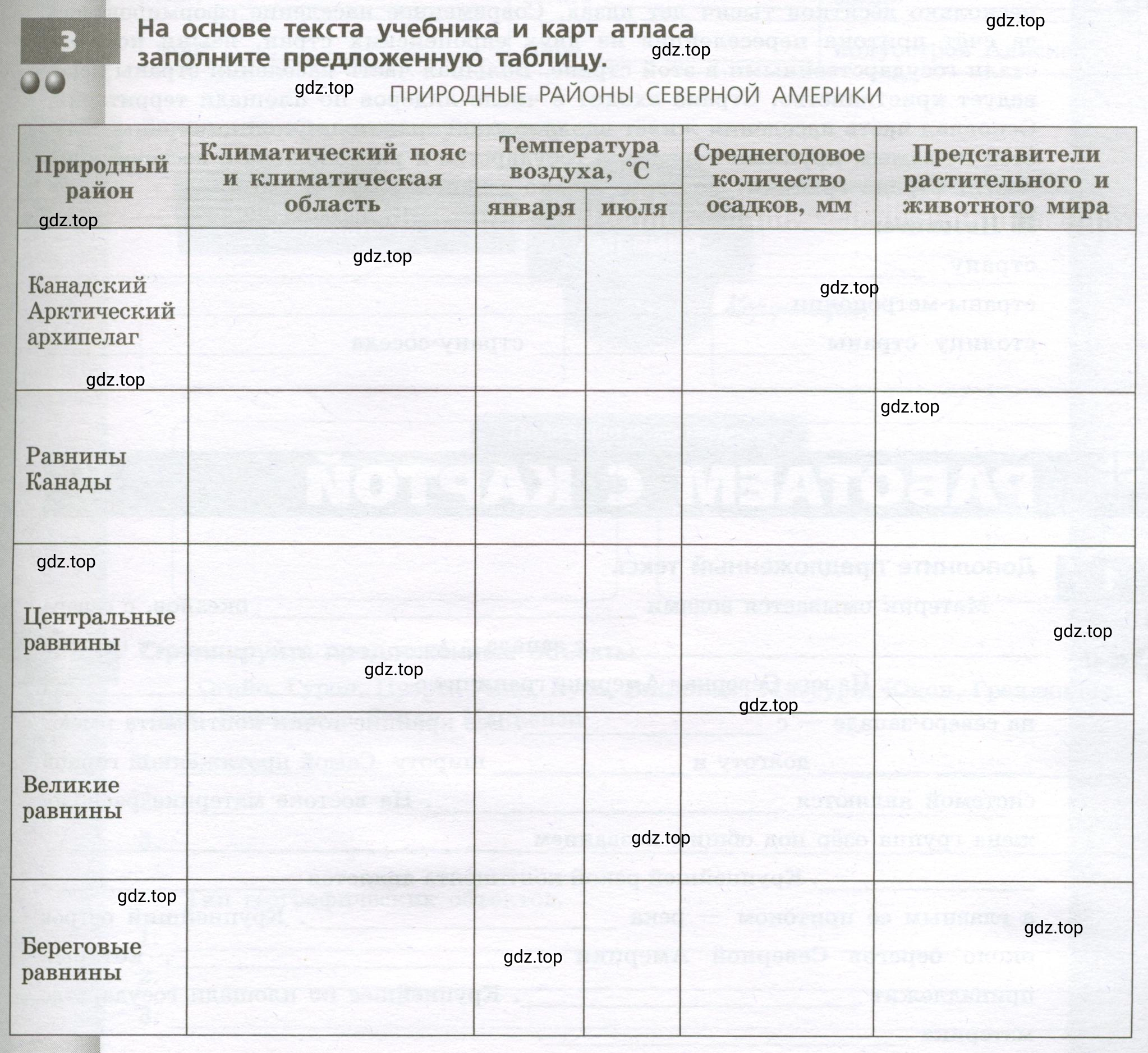 Условие номер 3 (страница 69) гдз по географии 7 класс Мишняева, Котляр, тетрадь-тренажёр