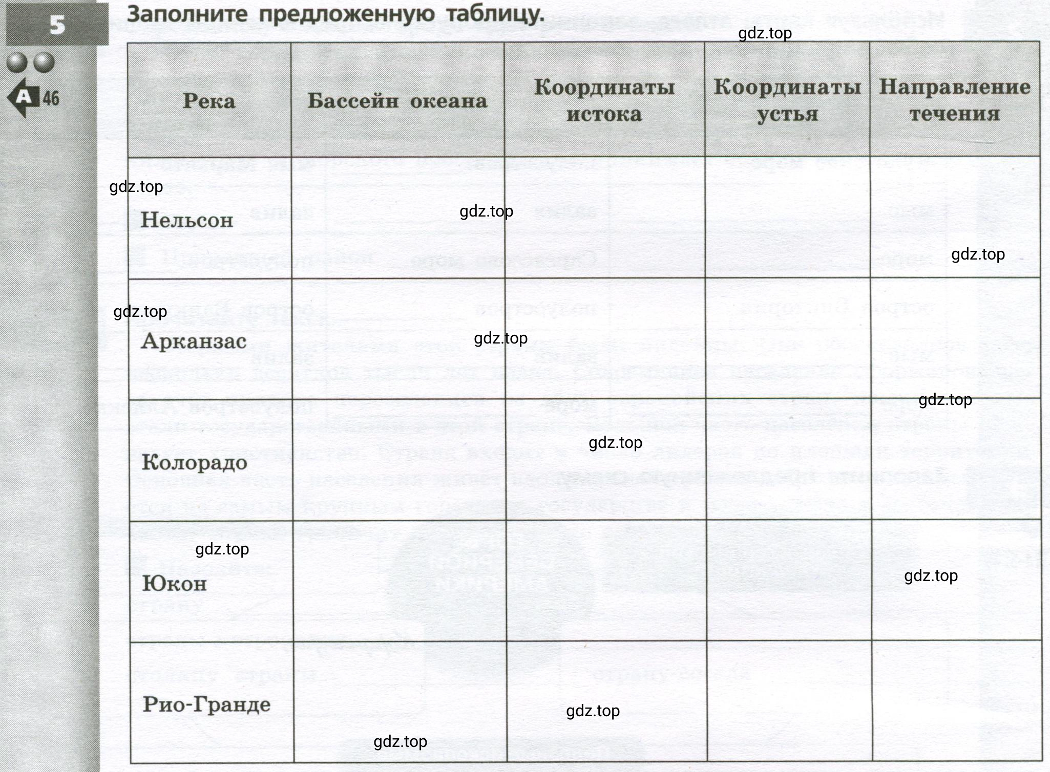 Условие номер 5 (страница 72) гдз по географии 7 класс Мишняева, Котляр, тетрадь-тренажёр