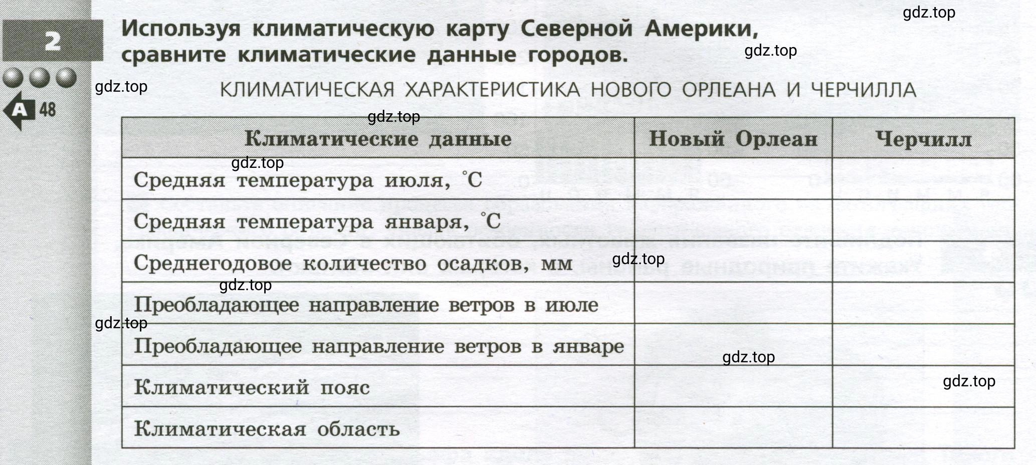 Условие номер 2 (страница 76) гдз по географии 7 класс Мишняева, Котляр, тетрадь-тренажёр