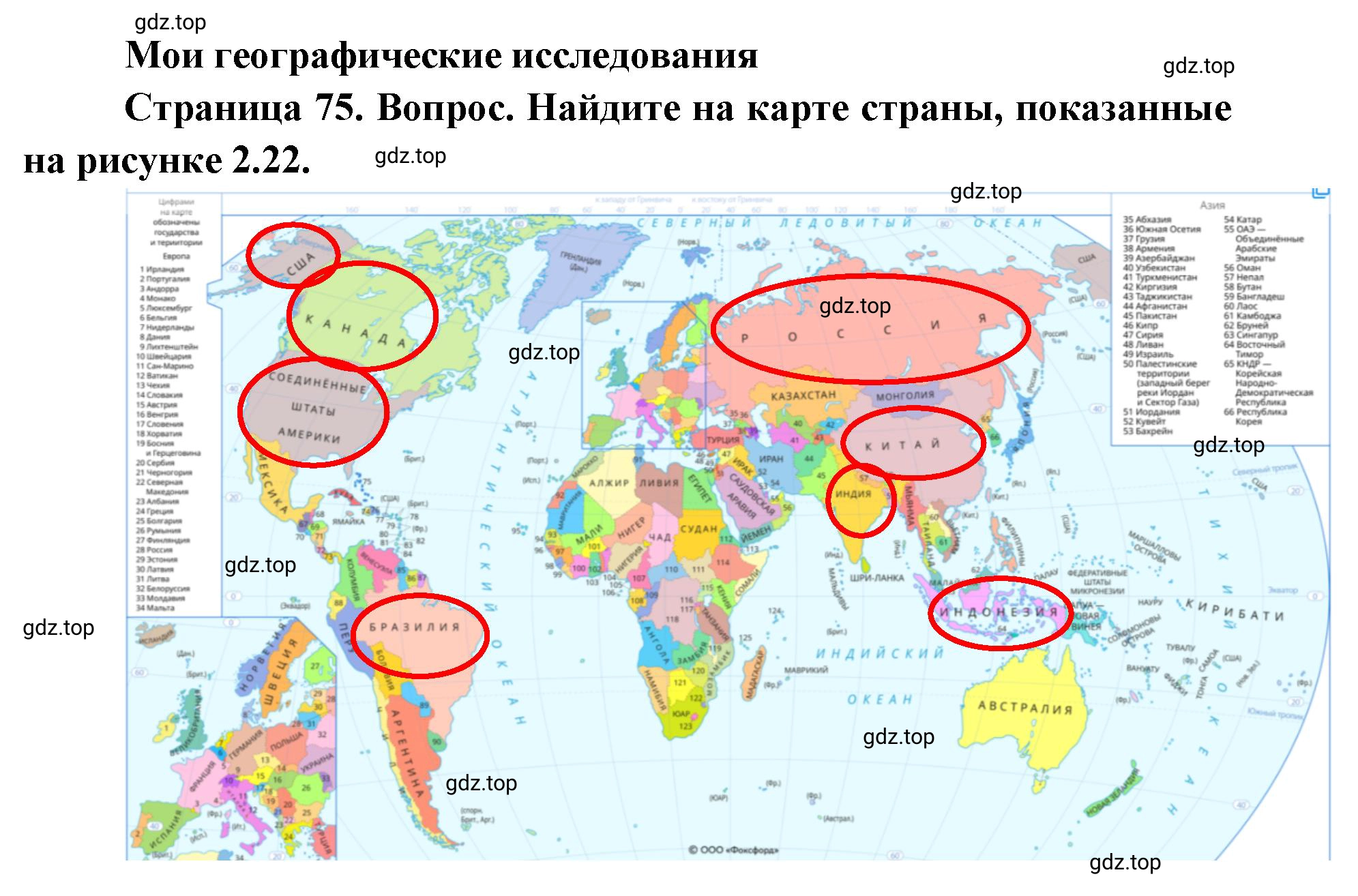 Решение номер 1 (страница 75) гдз по географии 7 класс Кузнецов, Савельева, учебник