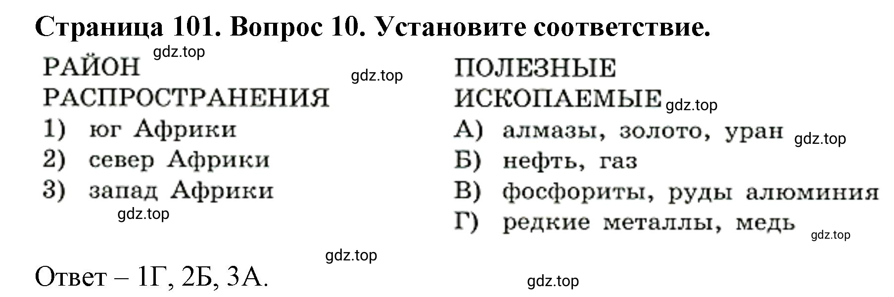 Решение номер 10 (страница 101) гдз по географии 7 класс Кузнецов, Савельева, учебник