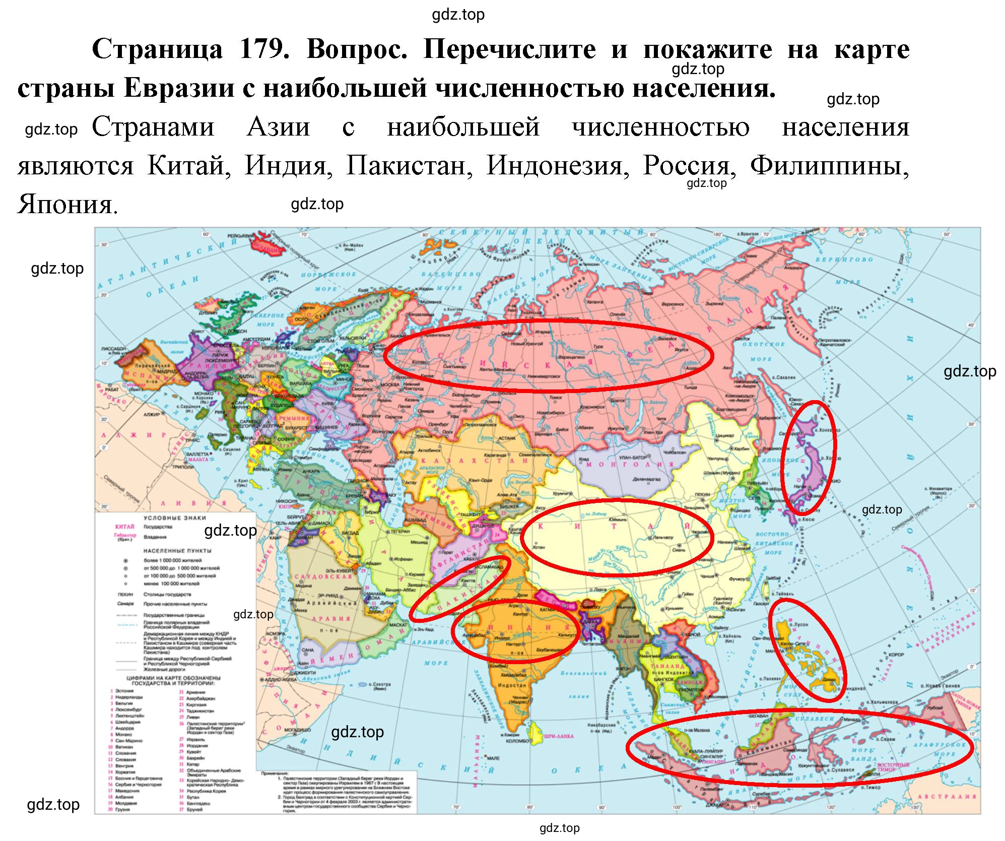 Решение номер 5 (страница 179) гдз по географии 7 класс Кузнецов, Савельева, учебник