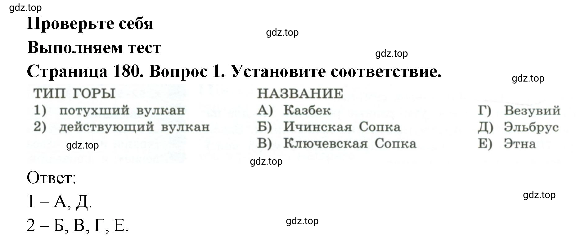 Решение номер 1 (страница 180) гдз по географии 7 класс Кузнецов, Савельева, учебник