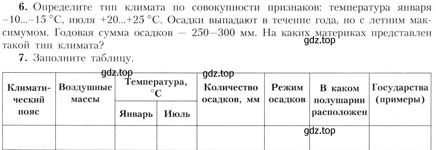 Условие номер 7 (страница 59) гдз по географии 7 класс Алексеев, Николина, учебник