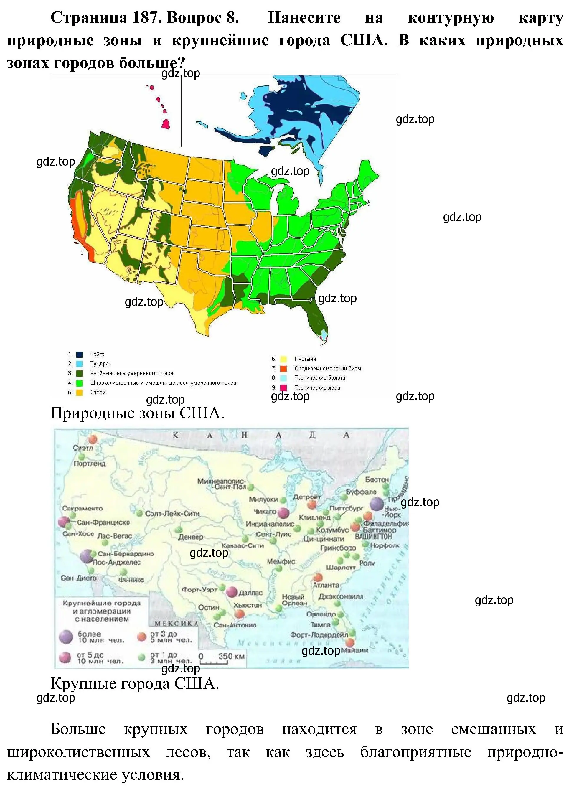 Решение номер 8 (страница 187) гдз по географии 7 класс Алексеев, Николина, учебник