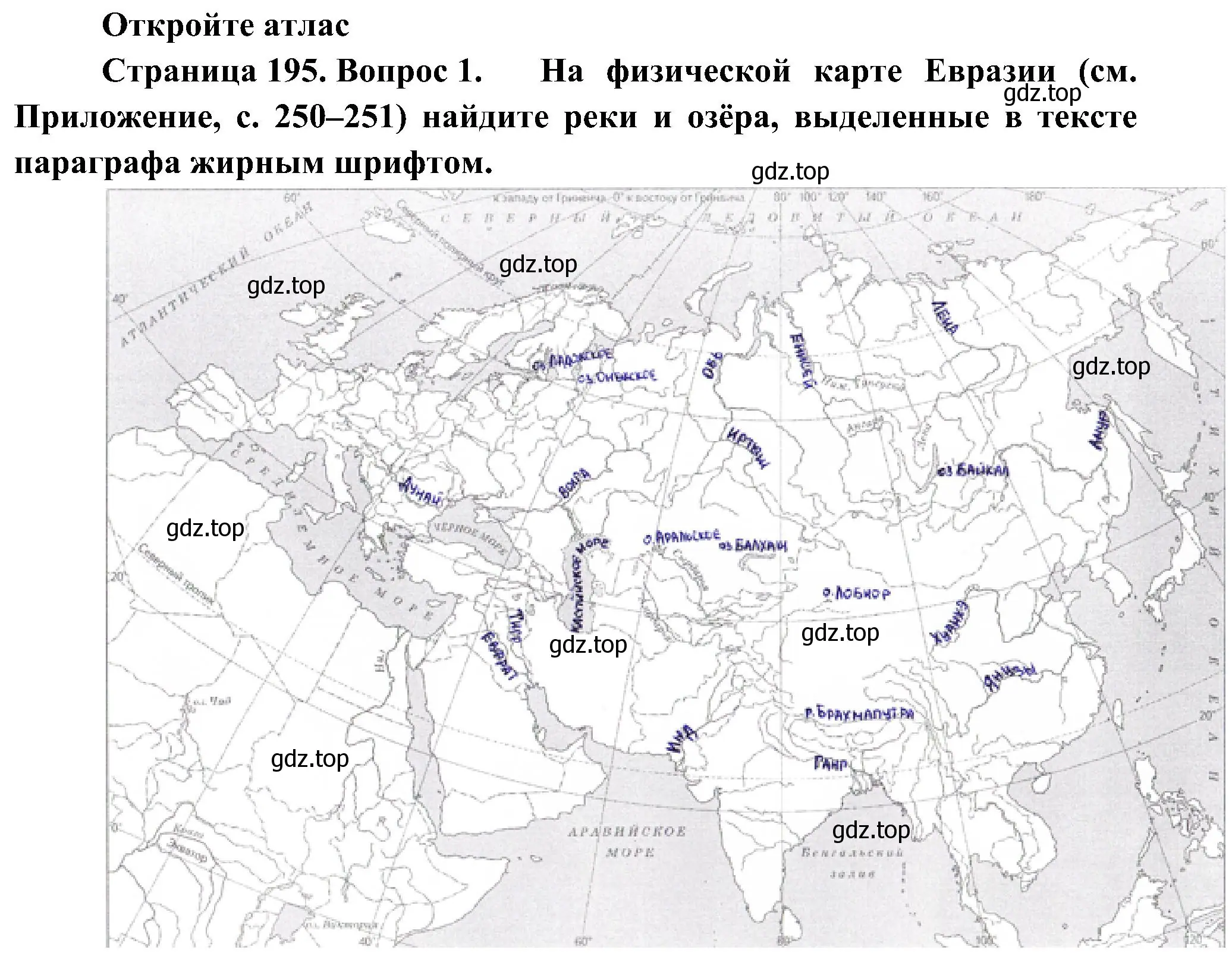 Решение номер 1 (страница 195) гдз по географии 7 класс Алексеев, Николина, учебник