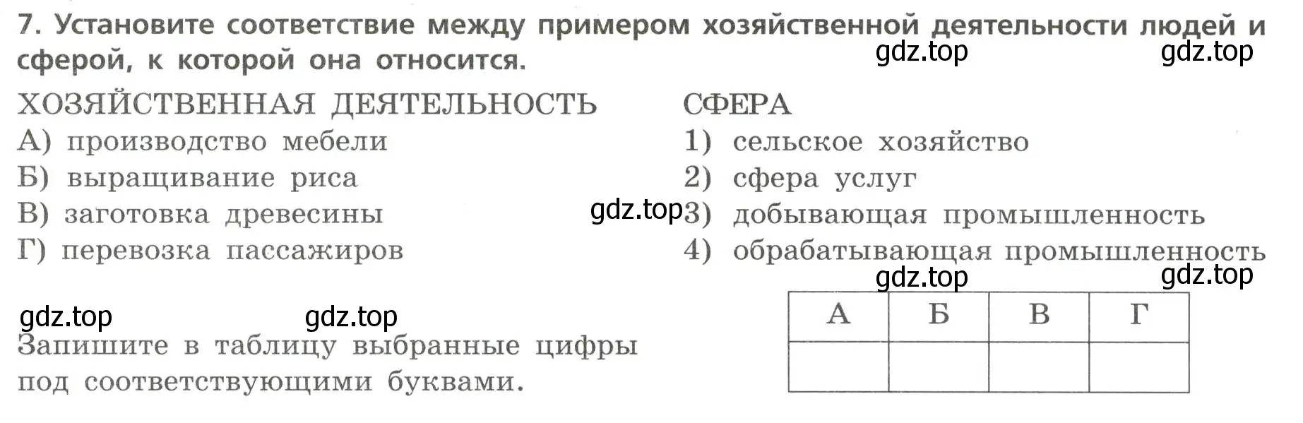 Условие номер 7 (страница 4) гдз по географии 7 класс Бондарева, Шидловский, проверочные работы