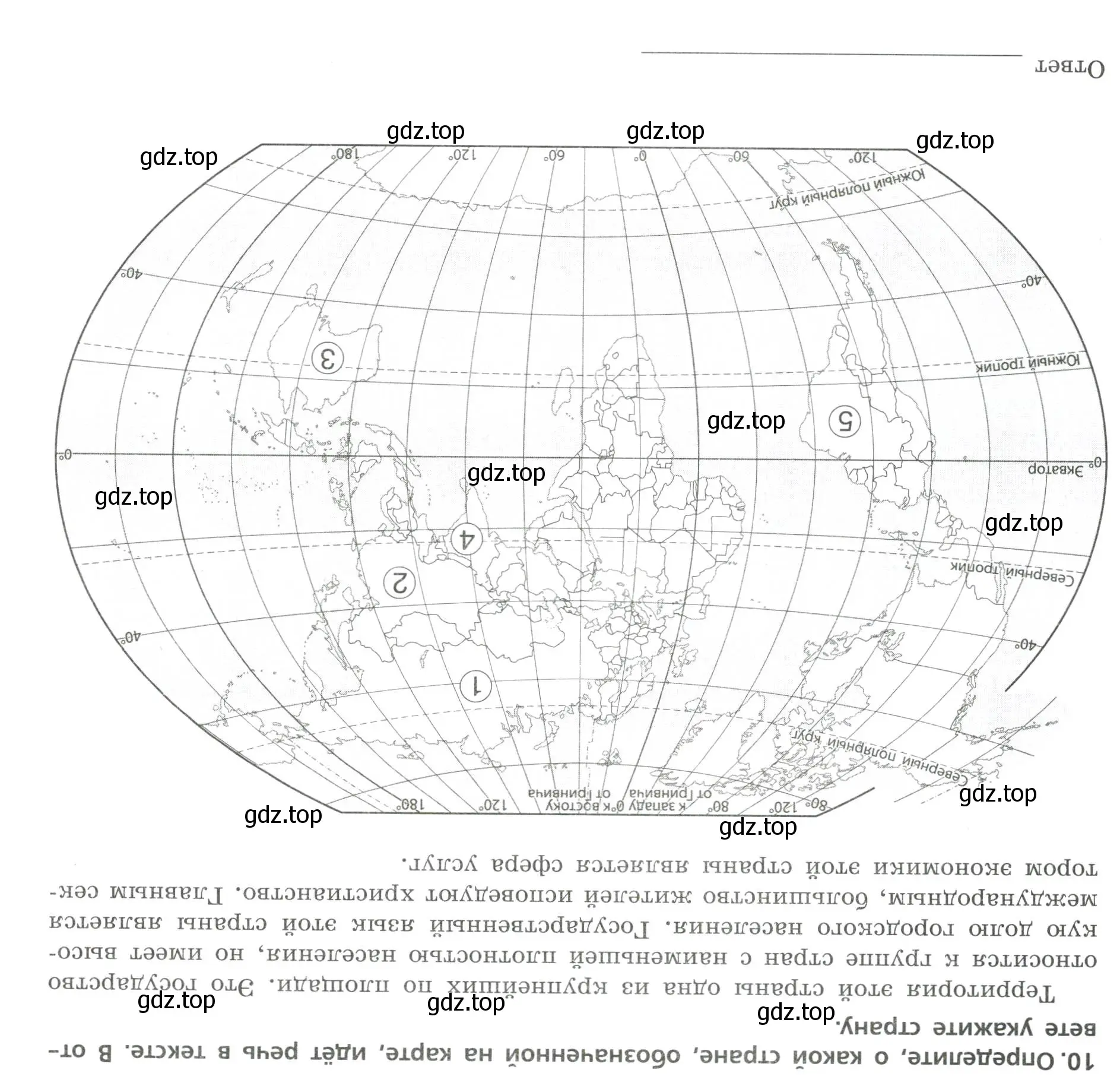 Условие номер 10 (страница 7) гдз по географии 7 класс Бондарева, Шидловский, проверочные работы