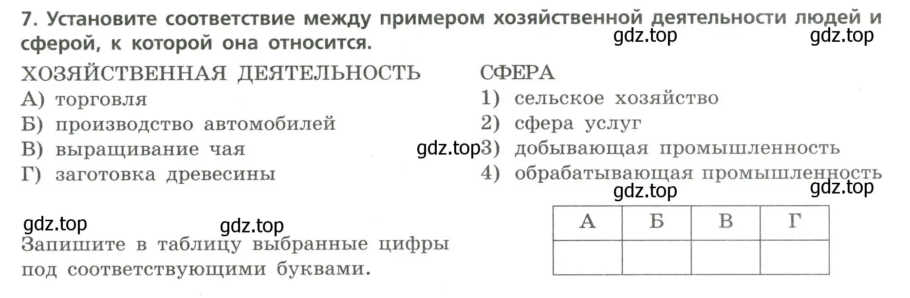 Условие номер 7 (страница 6) гдз по географии 7 класс Бондарева, Шидловский, проверочные работы