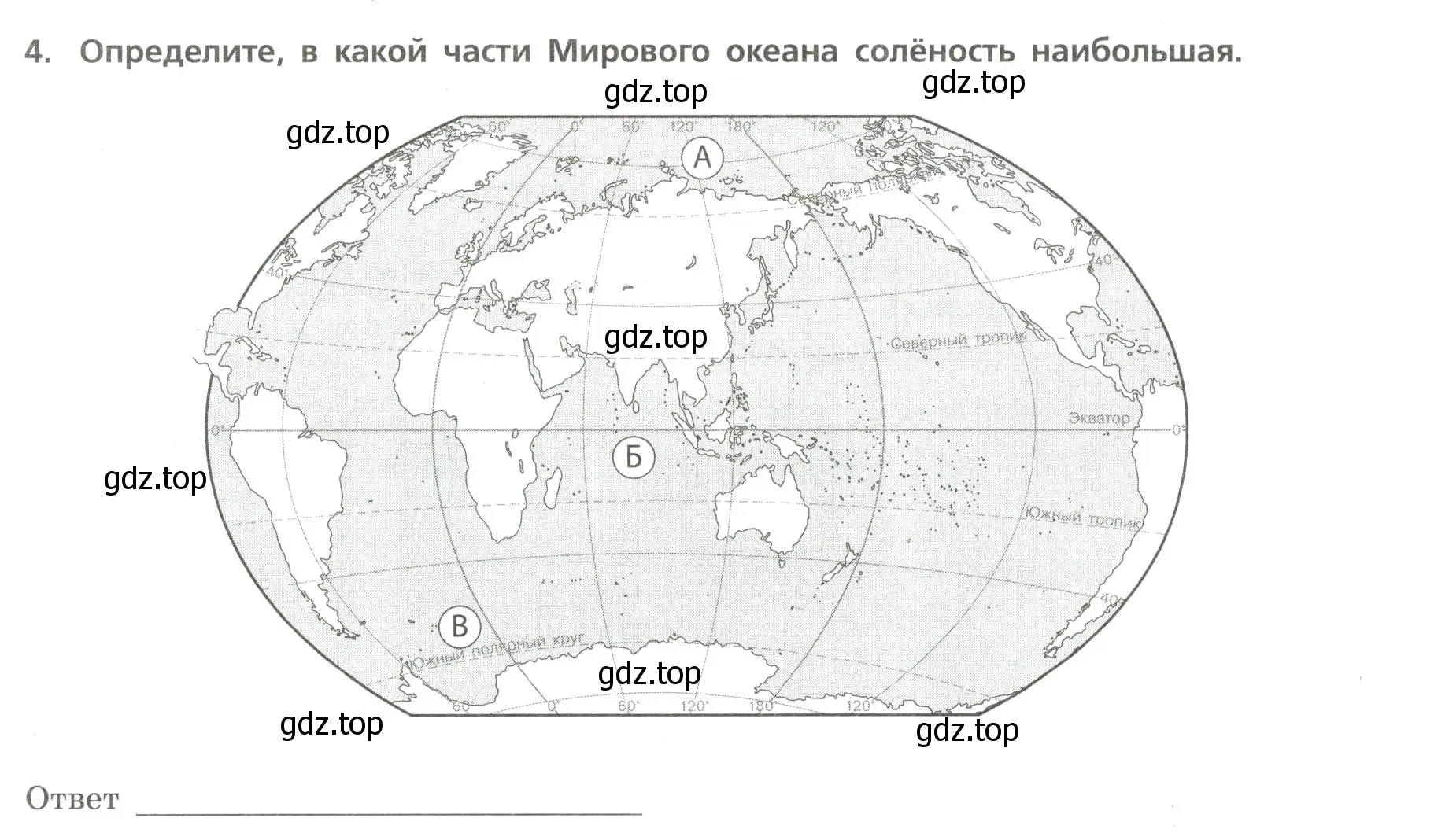 Условие номер 4 (страница 24) гдз по географии 7 класс Бондарева, Шидловский, проверочные работы