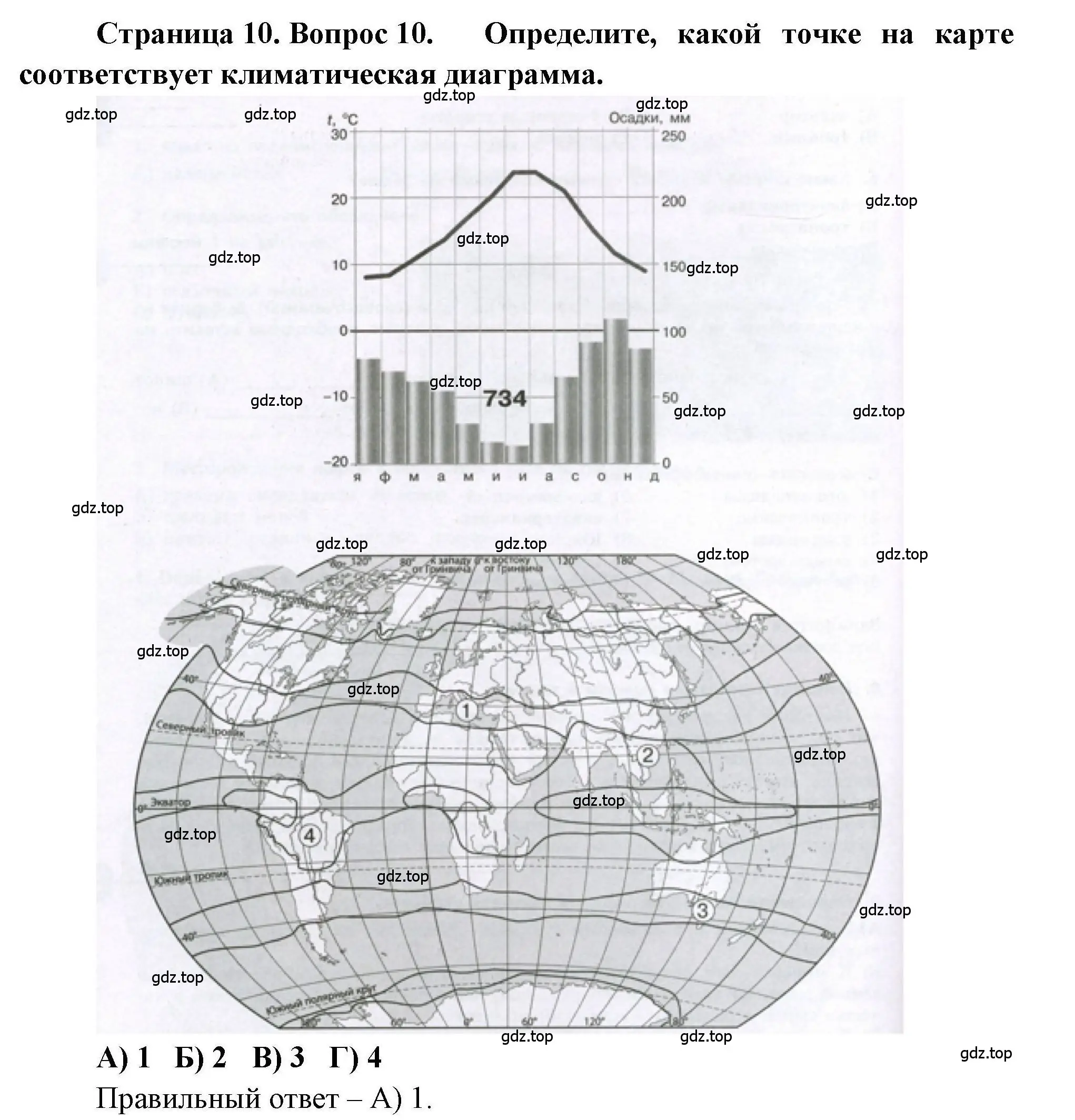 Решение номер 10 (страница 10) гдз по географии 7 класс Бондарева, Шидловский, проверочные работы