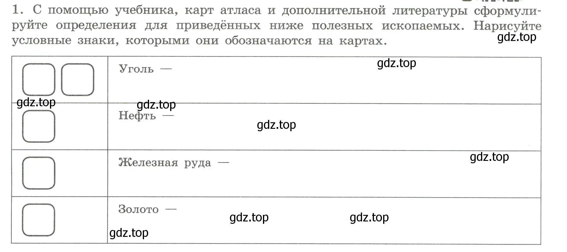 Условие номер 1 (страница 10) гдз по географии 7 класс Дубинина, практические работы