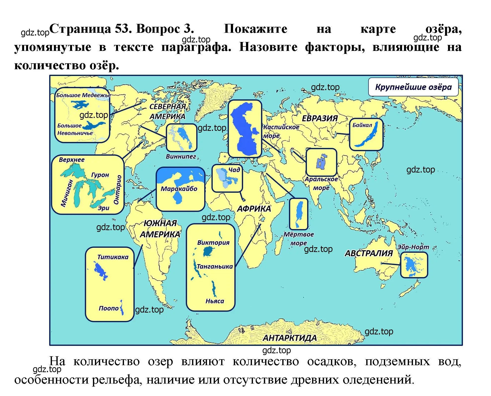 Решение номер 3 (страница 53) гдз по географии 7 класс Душина, Смоктунович, учебник