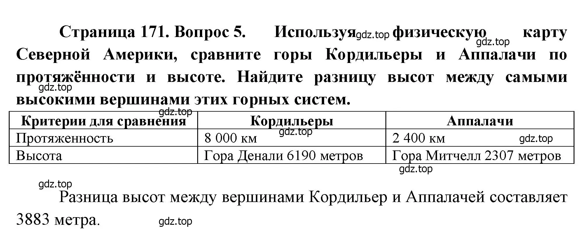 Решение номер 5 (страница 171) гдз по географии 7 класс Душина, Смоктунович, учебник