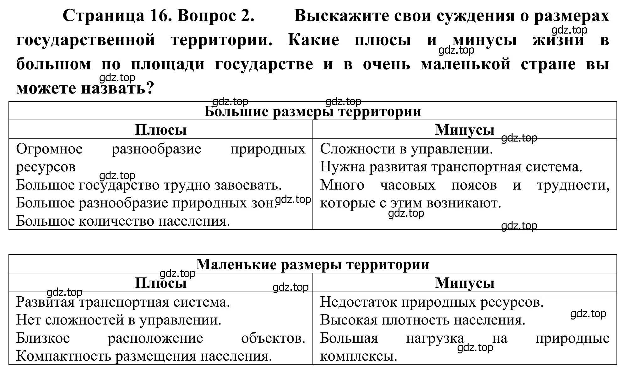 Решение номер 2 (страница 16) гдз по географии 7 класс Климанова, Климанов, учебник