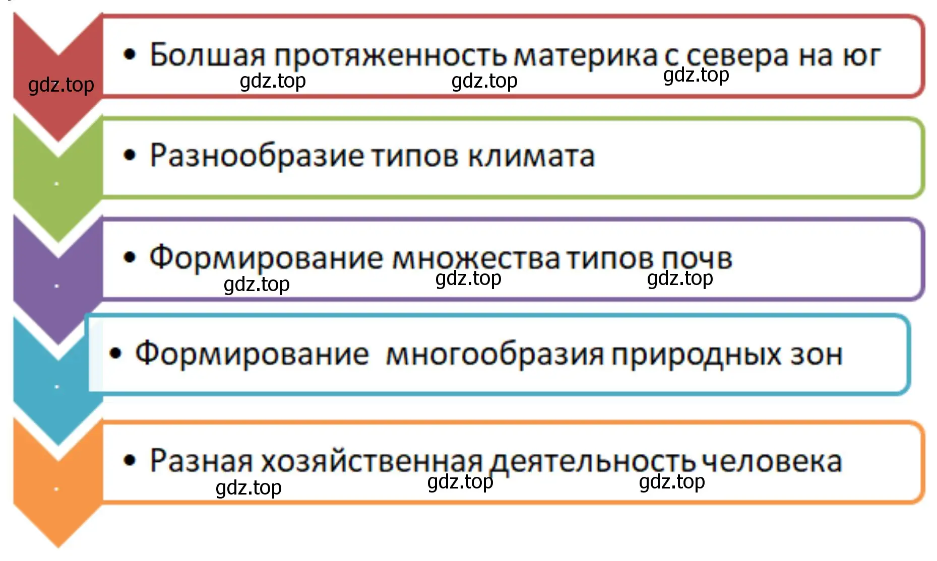 Взаимозависимые особенности природы, которые подчинены Закону широтной зональности