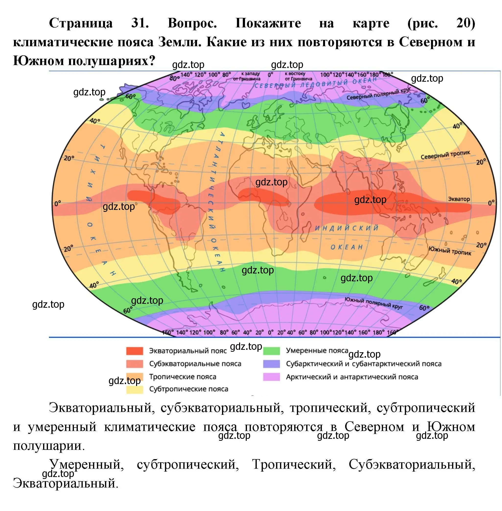 Решение  ☆ (страница 31) гдз по географии 7 класс Коринская, Душина, учебник