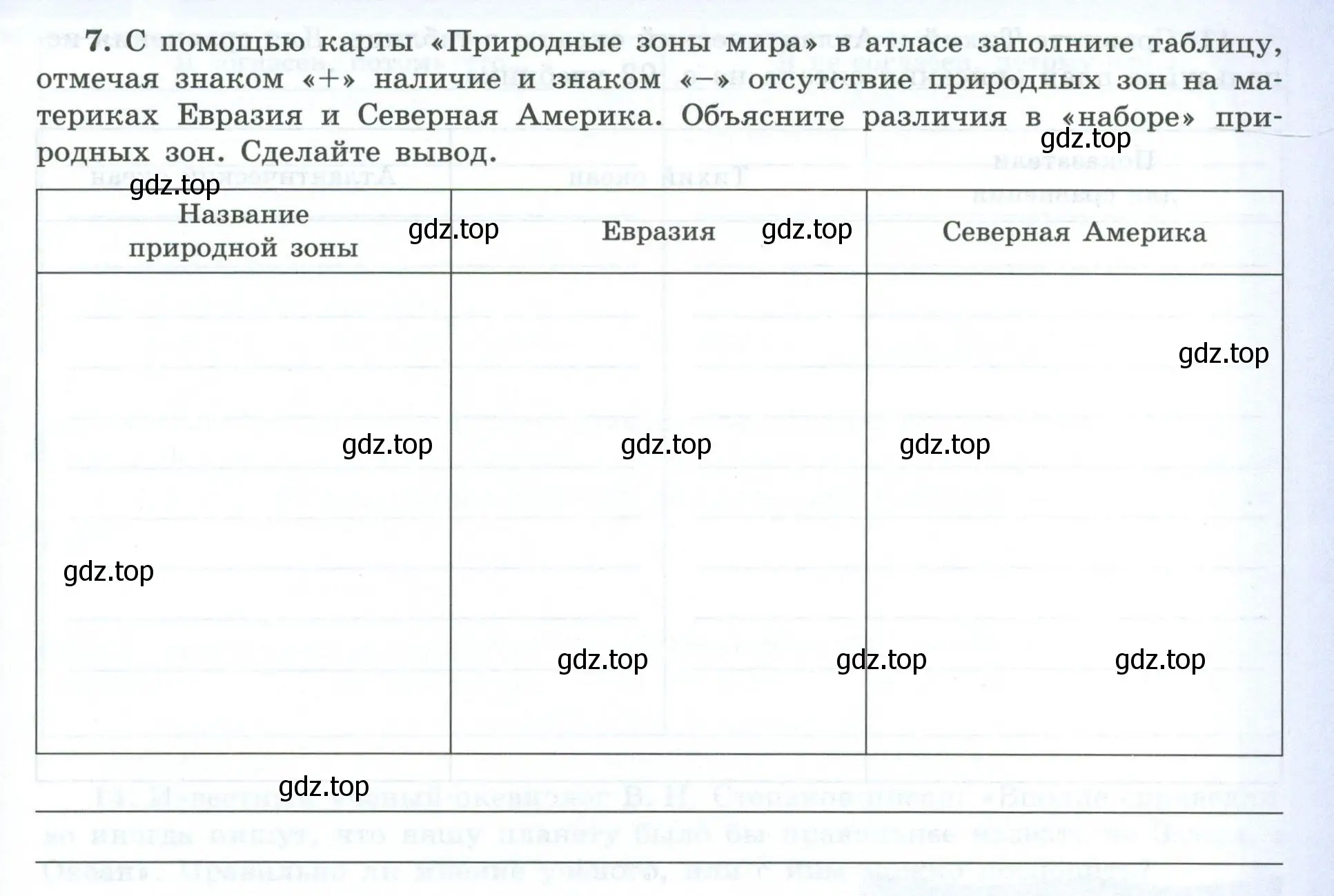 Условие номер 7 (страница 23) гдз по географии 7 класс Николина, мой тренажёр