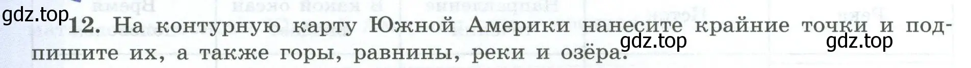 Условие номер 12 (страница 50) гдз по географии 7 класс Николина, мой тренажёр