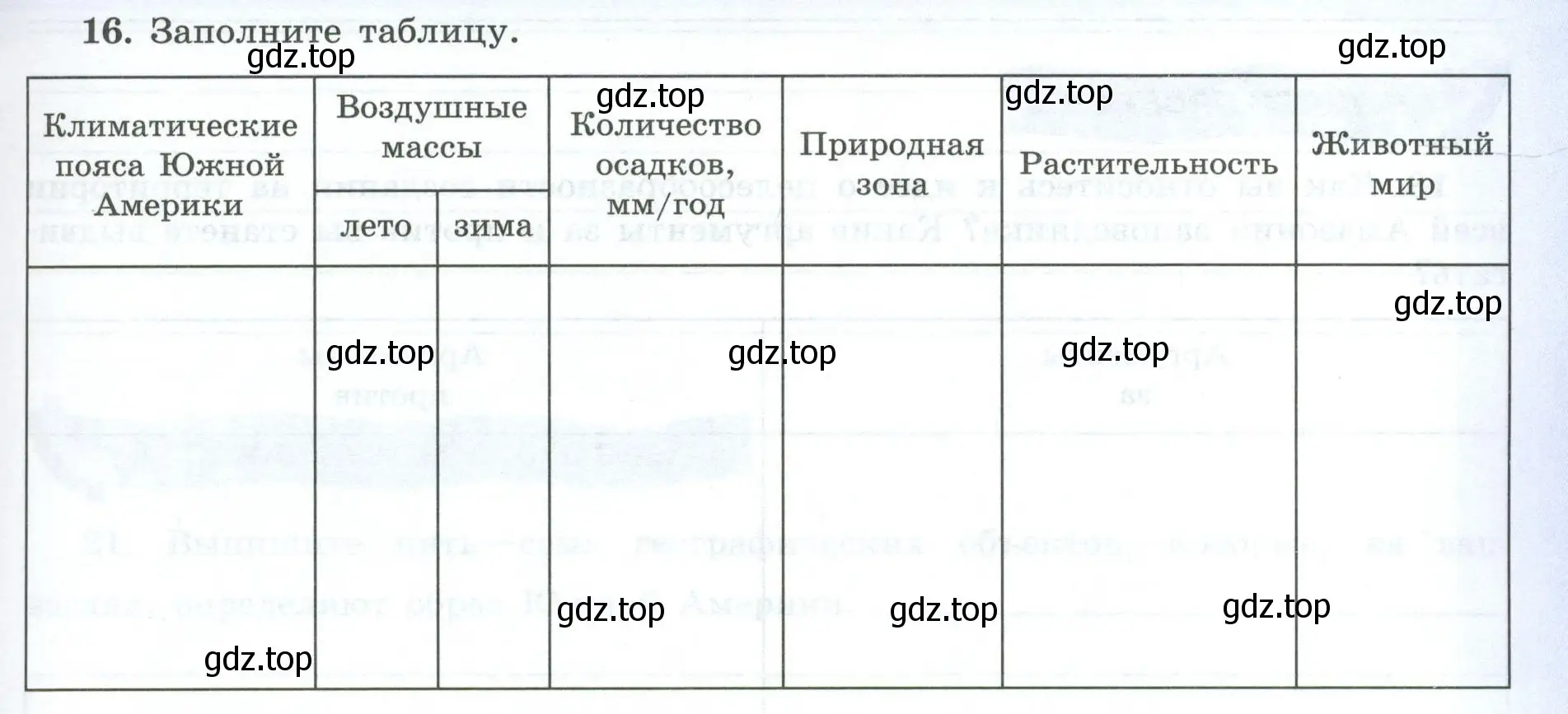 Условие номер 16 (страница 51) гдз по географии 7 класс Николина, мой тренажёр