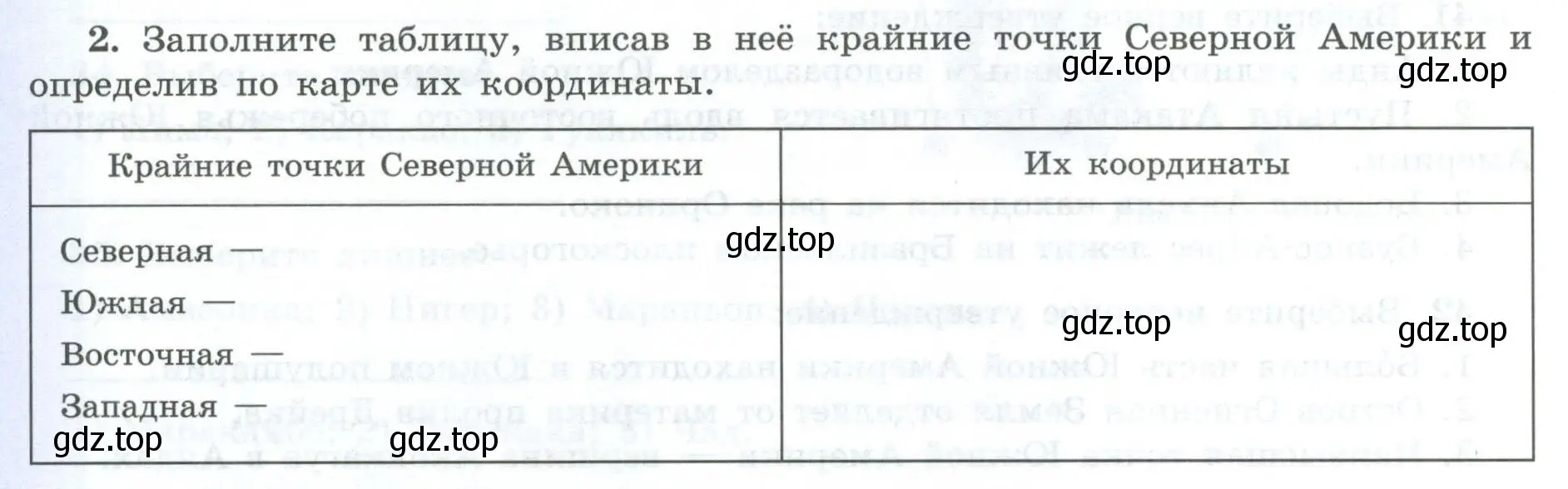 Условие номер 2 (страница 58) гдз по географии 7 класс Николина, мой тренажёр